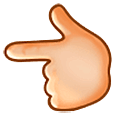 👈🏼 Emoji Dorso De Mano Con índice A La Izquierda: Tono De Piel Claro Medio en Samsung One UI 5.0.