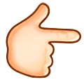 Emoji 👉🏻 Indice Verso Destra: Carnagione Chiara su Samsung One UI 5.0.