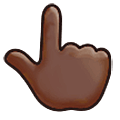 👆🏿 Emoji Dorso Da Mão Com Dedo Indicador Apontando Para Cima: Pele Escura na Samsung One UI 5.0.