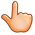👆🏼 Emoji Dorso De Mano Con índice Hacia Arriba: Tono De Piel Claro Medio en Samsung One UI 5.0.