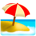 Emoji 🏖️ Spiaggia Con Ombrellone su Samsung One UI 5.0.