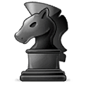 ♞ Emoji Cavalo de xadrez preto na Samsung One UI 5.0.