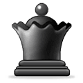 Pieza de ajedrez reina negra Samsung One UI 5.0.