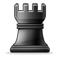 Peça de xadrez torre preta Samsung One UI 5.0.