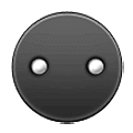 Schwarzer Kreis mit zwei weißen Punkten Samsung One UI 5.0.