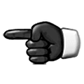 ☚ Emoji Indicador de dirección hacia la izquierda (pintado) en Samsung One UI 5.0.
