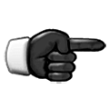 ☛ Emoji Indicador de dirección hacia la derecha (pintado) en Samsung One UI 5.0.