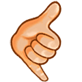 Emoji 🤙🏼 Mano Con Gesto Di Chiamata: Carnagione Abbastanza Chiara su Samsung One UI 5.0.