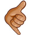 🤙🏽 Emoji Sinal «me Liga»: Pele Morena na Samsung One UI 5.0.