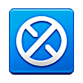 Emoji ⛒ Strisce incrociate nel cerchio su Samsung One UI 5.0.