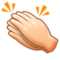 👏🏻 Emoji Mãos Aplaudindo: Pele Clara na Samsung One UI 5.0.