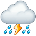 ⛈️ Emoji Nube Con Rayo Y Lluvia en Samsung One UI 5.0.