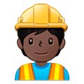 👷🏿 Emoji Trabalhador De Construção Civil: Pele Escura na Samsung One UI 5.0.