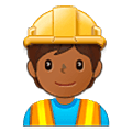 👷🏾 Emoji Trabalhador De Construção Civil: Pele Morena Escura na Samsung One UI 5.0.