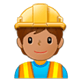 👷🏽 Emoji Bauarbeiter(in): mittlere Hautfarbe Samsung One UI 5.0.