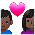 Emoji 👨🏿‍❤️‍👩🏿 Coppia Con Cuore - Uomo: Carnagione Scura, Donna: Carnagione Scura su Samsung One UI 5.0.