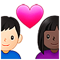 👨🏿‍❤️‍👩🏻 Emoji Pareja Enamorada - Hombre: Tono De Piel Oscuro, Mujer: Tono De Piel Claro en Samsung One UI 5.0.