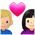 Emoji 👨🏻‍❤️‍👩🏼 Coppia Con Cuore - Uomo: Carnagione Chiara, Donna: Carnagione Abbastanza Chiara su Samsung One UI 5.0.