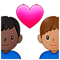 👨🏿‍❤️‍👨🏽 Emoji Pareja Enamorada - Hombre: Tono De Piel Oscuro, Hombre: Tono De Piel Medio en Samsung One UI 5.0.
