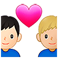 👨🏻‍❤️‍👨🏼 Emoji Pareja Enamorada - Hombre: Tono De Piel Claro, Hombre: Tono De Piel Claro Medio en Samsung One UI 5.0.