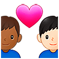 👨🏾‍❤️‍👨🏻 Emoji Liebespaar - Mann: mitteldunkle Hautfarbe, Mann: helle Hautfarbe Samsung One UI 5.0.
