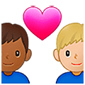 👨🏾‍❤️‍👨🏼 Emoji Pareja Enamorada - Hombre: Tono De Piel Oscuro Medio, Hombre: Tono De Piel Claro Medio en Samsung One UI 5.0.