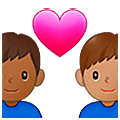 👨🏾‍❤️‍👨🏽 Emoji Pareja Enamorada - Hombre: Tono De Piel Oscuro Medio, Hombre: Tono De Piel Medio en Samsung One UI 5.0.