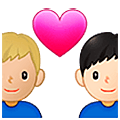 👨🏼‍❤️‍👨🏻 Emoji Liebespaar - Mann: mittelhelle Hautfarbe, Mann: helle Hautfarbe Samsung One UI 5.0.