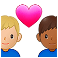 👨🏼‍❤️‍👨🏾 Emoji Pareja Enamorada - Hombre: Tono De Piel Claro Medio, Hombre: Tono De Piel Oscuro Medio en Samsung One UI 5.0.