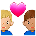 👨🏼‍❤️‍👨🏽 Emoji Casal Apaixonado - Homem: Pele Morena Clara, Homem: Pele Morena na Samsung One UI 5.0.