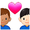 👨🏽‍❤️‍👨🏻 Emoji Beijo - Homem: Pele Morena, Homem: Pele Clara na Samsung One UI 5.0.