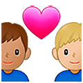 👨🏽‍❤️‍👨🏼 Emoji Pareja Enamorada - Hombre: Tono De Piel Medio, Hombre: Tono De Piel Claro Medio en Samsung One UI 5.0.
