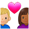 👨🏾‍❤️‍👩🏼 Emoji Pareja Enamorada - Hombre: Tono De Piel Oscuro Medio, Mujer: Tono De Piel Claro Medio en Samsung One UI 5.0.