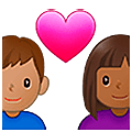 👨🏾‍❤️‍👩🏽 Emoji Liebespaar - Mann: mitteldunkle Hautfarbe, Frau: mittlere Hautfarbe Samsung One UI 5.0.