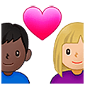 👨🏼‍❤️‍👩🏿 Emoji Pareja Enamorada - Hombre: Tono De Piel Claro Medio, Mujer: Tono De Piel Oscuro en Samsung One UI 5.0.