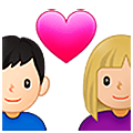 👨🏼‍❤️‍👩🏻 Emoji Pareja Enamorada - Hombre: Tono De Piel Claro Medio, Mujer: Tono De Piel Claro en Samsung One UI 5.0.