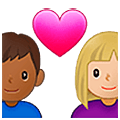 👨🏼‍❤️‍👩🏾 Emoji Liebespaar - Mann: mittelhelle Hautfarbe, Frau: mitteldunkle Hautfarbe Samsung One UI 5.0.