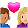 👨🏼‍❤️‍👩🏽 Emoji Casal Apaixonado - Homem: Pele Morena Clara, Mulher: Pele Morena na Samsung One UI 5.0.