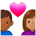 Émoji 👨🏽‍❤️‍👩🏾 Couple Avec Cœur - Homme: Peau Légèrement Mate, Femme: Peau Mate sur Samsung One UI 5.0.