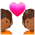 💑🏾 Emoji Casal Apaixonado, Pele Morena Escura na Samsung One UI 5.0.