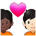 Émoji 🧑🏿‍❤️‍🧑🏻 Couple Avec Cœur: Personne, Personne, Peau Foncée, Peau Claire sur Samsung One UI 5.0.