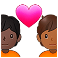 Emoji 🧑🏿‍❤️‍🧑🏾 Coppia Con Cuore: persona, persona, Carnagione Scura, Carnagione Abbastanza Scura su Samsung One UI 5.0.