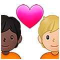 Emoji 🧑🏿‍❤️‍🧑🏼 Coppia Con Cuore: persona, persona, Carnagione Scura, Carnagione Abbastanza Chiara su Samsung One UI 5.0.