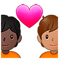 🧑🏿‍❤️‍🧑🏽 Emoji Liebespaar: Person, Person, dunkle Hautfarbe, mittlere Hautfarbe Samsung One UI 5.0.