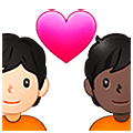 Emoji 🧑🏻‍❤️‍🧑🏿 Coppia Con Cuore: persona, persona, Carnagione Chiara, Carnagione Scura su Samsung One UI 5.0.