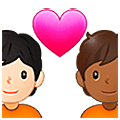 Emoji 🧑🏻‍❤️‍🧑🏾 Coppia Con Cuore: persona, persona, Carnagione Chiara, Carnagione Abbastanza Scura su Samsung One UI 5.0.