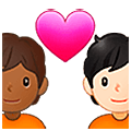 Emoji 🧑🏾‍❤️‍🧑🏻 Coppia Con Cuore: persona, persona, Carnagione Abbastanza Scura, Carnagione Chiara su Samsung One UI 5.0.