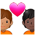 🧑🏽‍❤️‍🧑🏿 Emoji Liebespaar: Person, Person, mittlere Hautfarbe, dunkle Hautfarbe Samsung One UI 5.0.