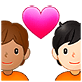 Émoji 🧑🏽‍❤️‍🧑🏻 Couple Avec Cœur: Personne, Personne, Peau Légèrement Mate, Peau Claire sur Samsung One UI 5.0.