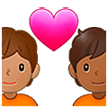 Émoji 🧑🏽‍❤️‍🧑🏾 Couple Avec Cœur: Personne, Personne, Peau Légèrement Mate, Peau Mate sur Samsung One UI 5.0.